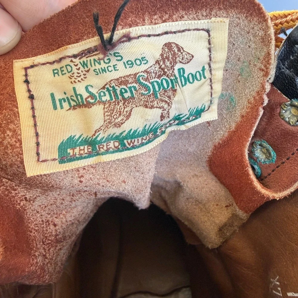 Vtg 50s 60s Red Wing Irish Setter Sport Boot 877 Brown Leather Moc Toe Mens 12 D